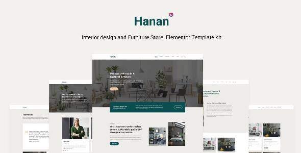 Hanan – Interior Design & Furniture Store Elementor Template kit